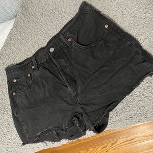 Levi's Black Denim Jean Shorts